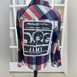 Jimi Hendrix Long Sleeve Shirt with Tee Graphic